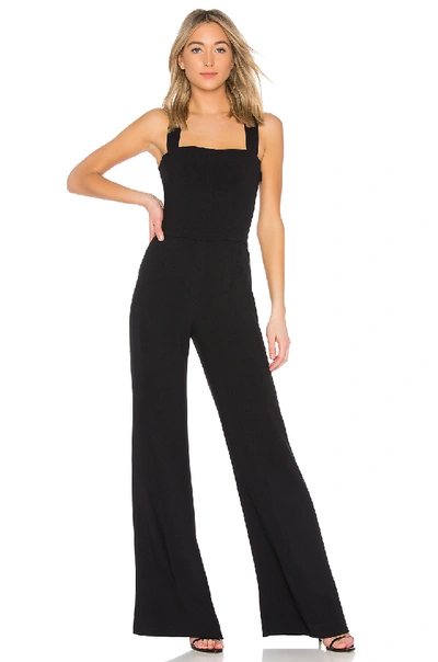 Theory Bustier Rosina Crepe Wide-leg Jumpsuit In Black