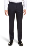 HUGO BOSS GIBSON CYL FLAT FRONT SLIM FIT SOLID WOOL TROUSERS,5031849940101