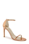 Stuart Weitzman Nudistsong Ankle Strap Sandal In Beige Glass