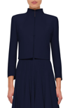 Akris Pandora Short Stretch Wool Jacket In Navy