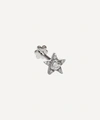 Maria Tash 18ct 5.5mm Diamond Star Single Threaded Stud Earring In White Gold
