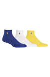 POLO RALPH LAUREN 3-PACK TECH ATHLETIC QUARTER SOCKS,824063PK