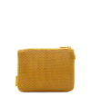 DAGNE DOVER SMALL PARKER MESH POUCH - YELLOW,S18809107103