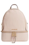 MICHAEL MICHAEL KORS 'EXTRA SMALL RHEA ZIP' LEATHER BACKPACK - PINK,30S5GEZB1L
