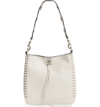 REBECCA MINKOFF SMALL DARREN DEERSKIN LEATHER FEED BAG - GREY,HH17FDNE09