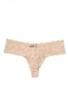 Cosabella Never Say Never Cutie Low-rise Thong In Beige Blush