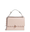 Fendi Kan I Regular Leather Scalloped Shoulder Bag In Pink