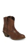 Ariat Darlin Short Western Boot In Distressed Brown Leather