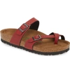 Birkenstock Mayari Birko-flor(tm) Slide Sandal In Bordeaux Leather