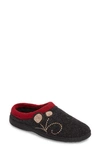 Acorn Dara Wool Blend Slipper In Charcoal Button