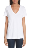 Adam Lippes Women's Short-sleeve V-neck Shirt In White