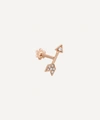 MARIA TASH MARIA TASH 18CT 10MM DIAMOND ARROW THREADED STUD EARRING,000580101