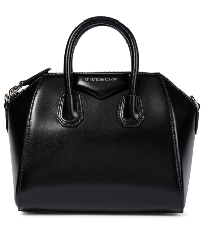 Givenchy Antigona Mini Leather Tote In Black