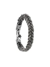 Emanuele Bicocchi Sterling Silver Braided Tassel Bracelet In Metallic
