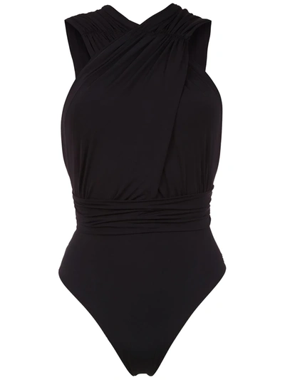 Brigitte Ruched Talita Swimsuit In Black