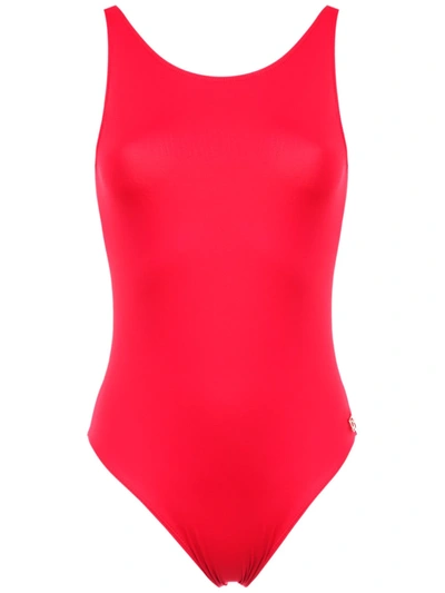 Brigitte Backless Swimsuit In Red