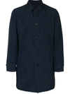 Aspesi Button-up Trench Coat In Blue