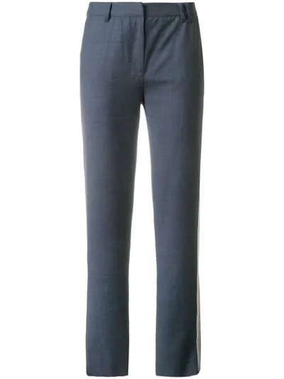 Act N°1 Stripe Band Trousers In Blue