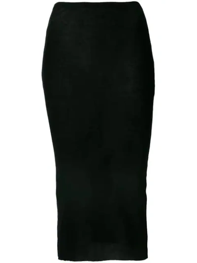 Serien Umerica Fitted Midi Skirt In Black