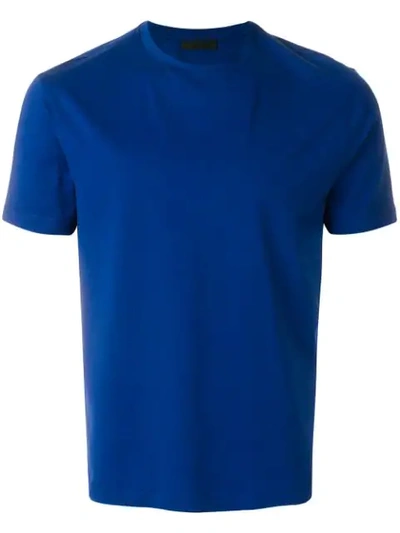Prada 经典合身t恤 - 蓝色 In F0016