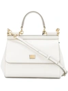 Dolce & Gabbana Sicily Small Shoulder Bag In White