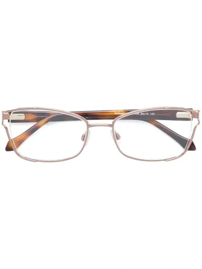 Roberto Cavalli Rectangular Framed Glasses - 棕色 In Brown