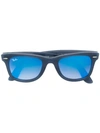 Ray Ban Wayfarer Tinted Sunglasses In Blue