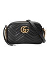 Gucci Gg Marmont Leather Camera Bag In Black