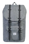 Herschel Supply Co Little America Backpack - Grey In Raven Crosshatch/ Black Rubber