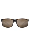 Maui Jim Pokowai Arch 58mm Polarized Sunglasses In Olive Tortoise/ Bronze