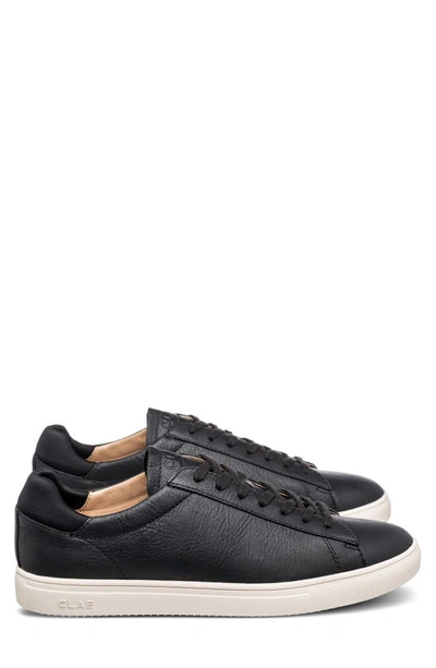 Clae Bradley Sneaker In Black Tumbled Leather