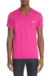 Burberry Logo Detail Cotton Jersey T-shirt In Pink