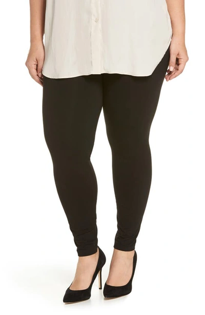 Hue Plus Wide Waistband Ultra Leggings In Black