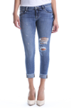 KUT FROM THE KLOTH AMY RIPPED STRAIGHT LEG ROLL CUFF JEANS,KP0216MB2