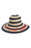 KATE SPADE KATE SPADE OUT AND ABOUT STRAW HAT - BROWN,KS1001478
