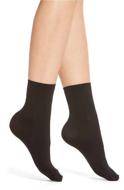 Wolford Velvet 66 Trouser Socks In Black