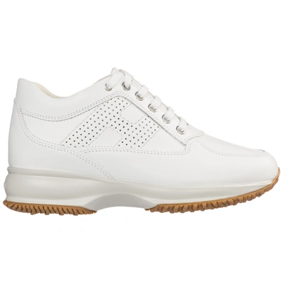 Hogan Women's Shoes Leather Trainers Trainers Interactive In White