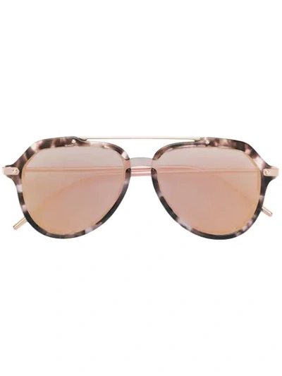 Dolce & Gabbana Eyewear 偏光镜片醋酸纤维飞行员太阳眼镜 - 粉色 In Pink