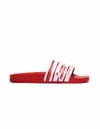 VETEMENTS RED PRINTED SLIDES,VET172004105/RED