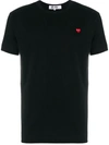 Comme Des Garçons Play Small Heart Patch T-shirt Black Cotton T-shirt With Small Heart Patch In Black