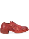 Guidi Lace-up Heeled Shoes In Red