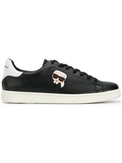 Karl Lagerfeld Kourt Karl Ikonik 3d Sneakers In Black