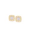 ROBERTO COIN POIS MOI 18K SQUARE DIAMOND STUD EARRINGS,PROD193910132