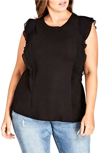 CITY CHIC CHIC CHIC AFLUTTER TOP,00136708