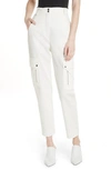 TRACY REESE TEXTURED STRETCH COTTON BLEND UTILITY PANTS,1WQ9W4
