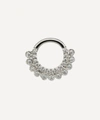 Maria Tash 14ct 8mm Cubic Zirconia Apsara Single Hoop Earring In White Gold