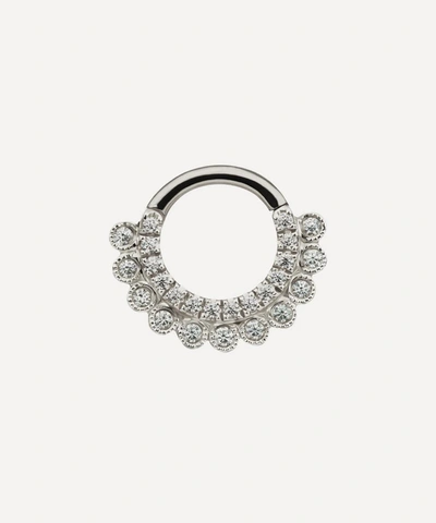 MARIA TASH MARIA TASH 14CT 8MM CUBIC ZIRCONIA APSARA HOOP EARRING,000535334