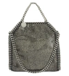 Stella Mccartney Falabella Tiny Baby Bella Shimmer Faux-suede Tote In Ruthenium