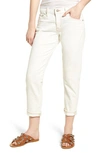 Ag 'the Ex-boyfriend' Crop Slim Jeans In 1 Year Neutral White