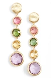 MARCO BICEGO 'JAIPUR' SEMIPRECIOUS STONE LINEAR EARRINGS,OB901 MIX01 Y